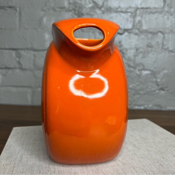 Fiesta Large Orange Red Disc Water Jug Pitcher FIESTAWARE - USA Vintage - Picture 2 of 9